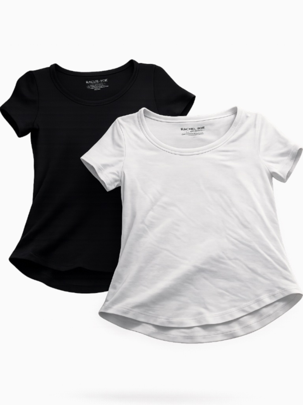 Two Rachel Zoe Classic Tee's, Black tee and White tee, Medium